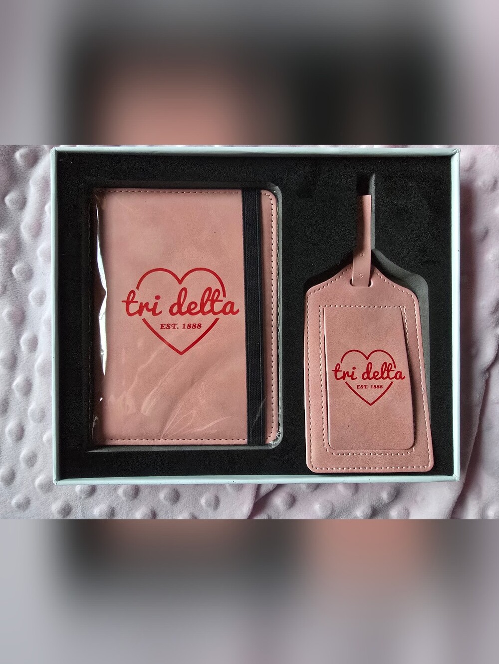 NIB! Tri-Delt - DELTA DELTA DELTA Sorority Luggage Tag & Passport Cover
